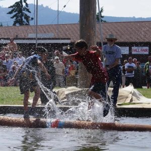 Alberni Fall Fair, Vancouver Island log rolling