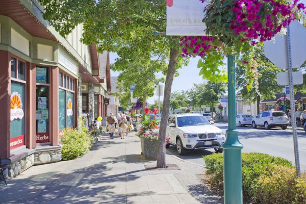 View from the street in downtown Qualicum Beach