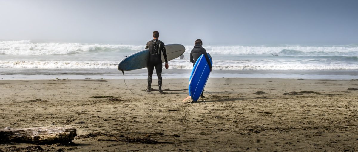 West Coast surfing in Tofino, a day trip from Port Alberni