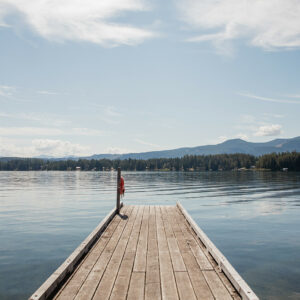 dock on Sproat Lake, Vancouver Island