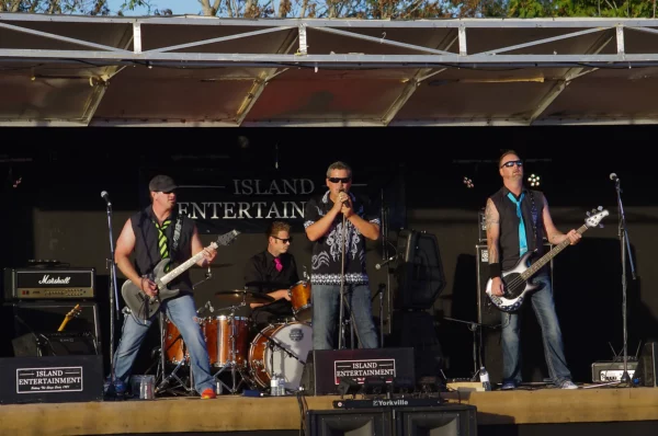 Musicians performing onstage at the Alberni Fall Fair 