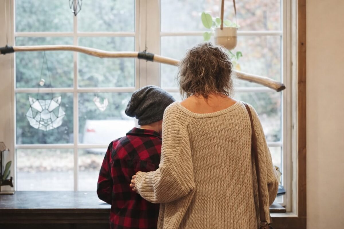 Family spending quiet time together inside a Port Alberni shop on Family Day