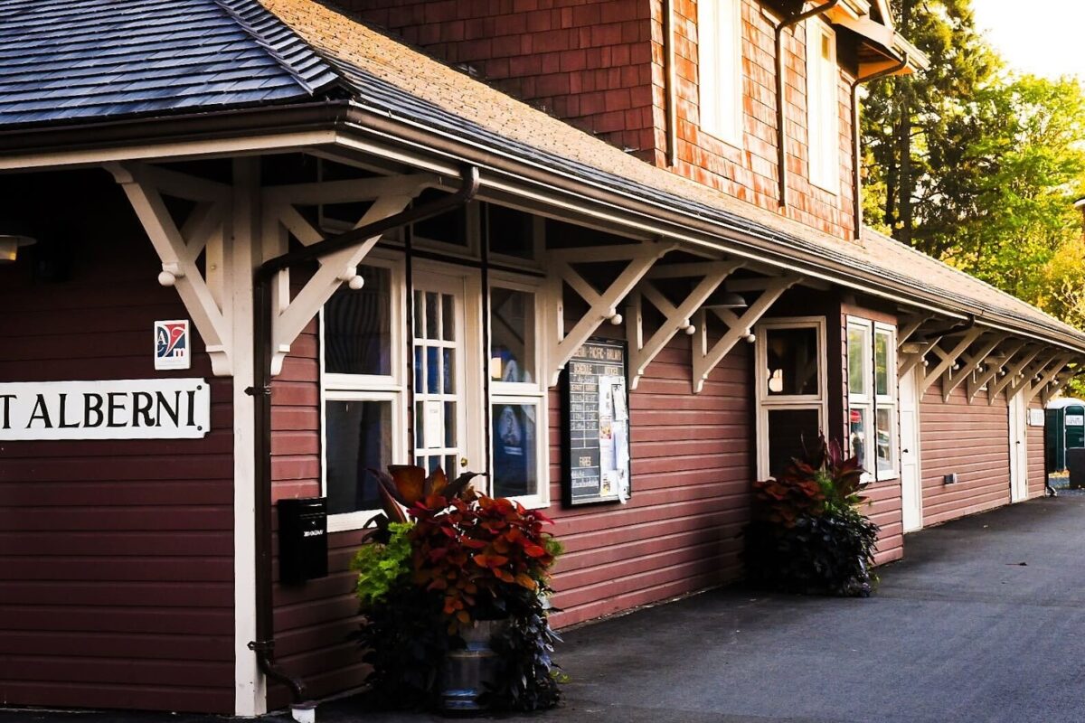 Historic Port Alberni train station building, home of The Station Taphouse