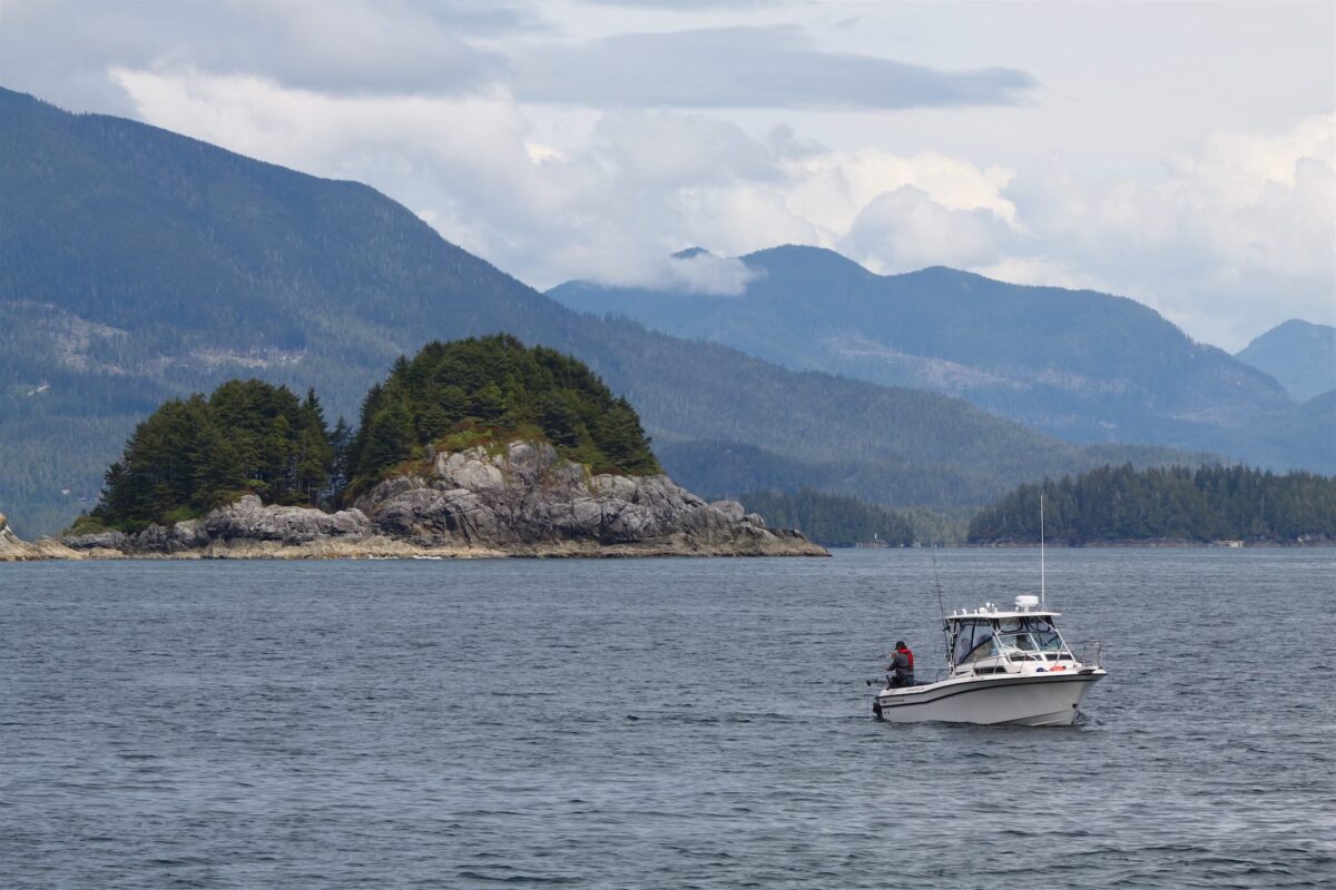Fishing boat among the Broken Group Islands in Barkley Sound