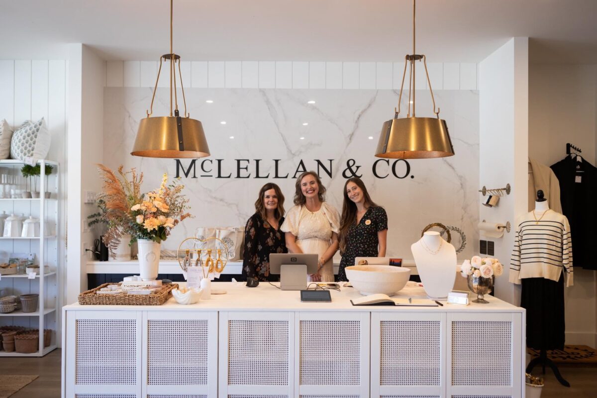 McLellan & Co. team inside their Port Alberni home décor and lifestyle boutique